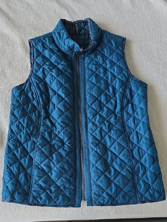 Chico's Jackets & Blazers - Chico's Reversible Teal /Tartan Vest - M/L